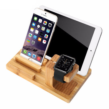 Retro Style Bamboo Gadget Stand